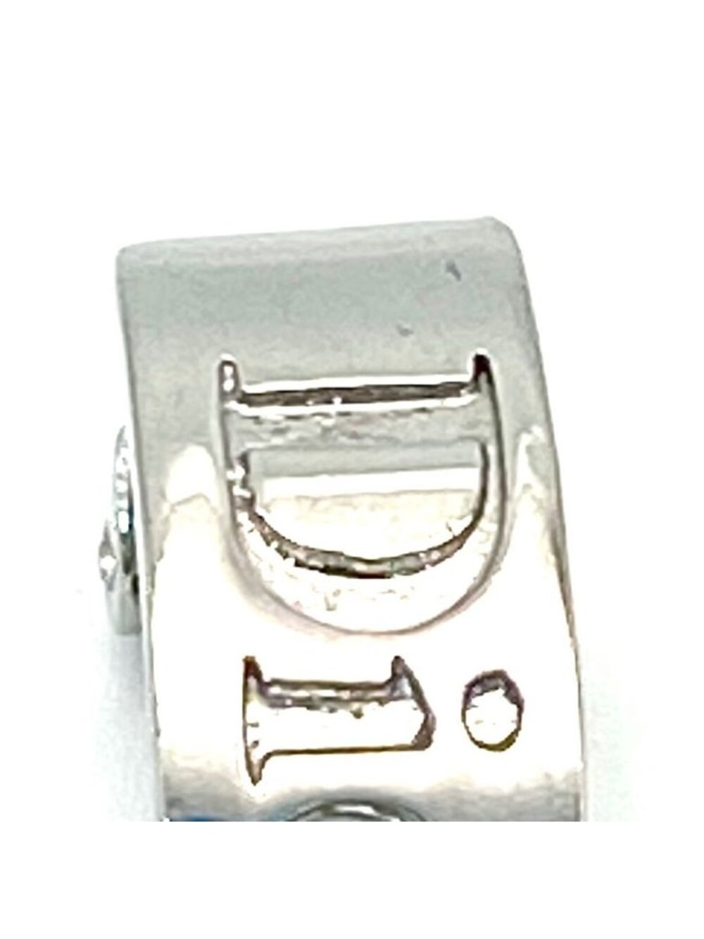 Dior Earrings Silver Logo Formal - Picture 10 of 10